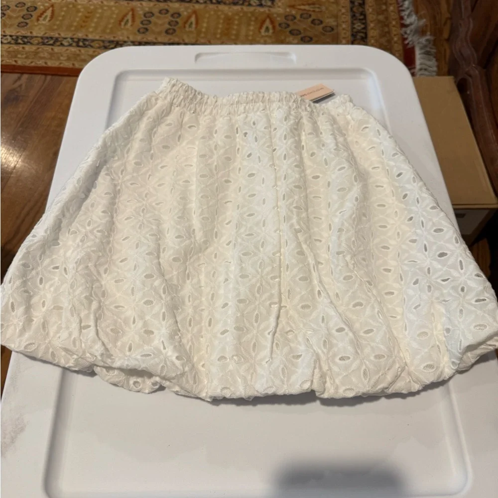 NWT Aqua by‎ Bloomingdales Eyelet Bubble Classic Vacation Summer Resortwear